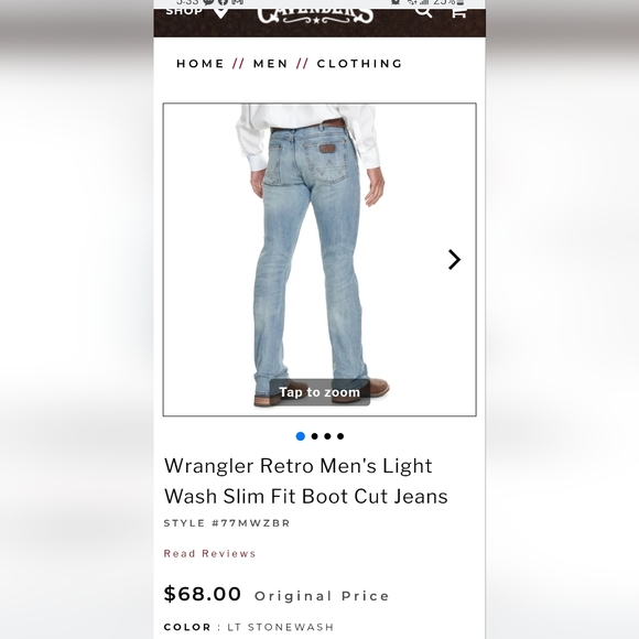 Men's Wrangler Retro Jeans $45 EACH - Picture 5 of 5